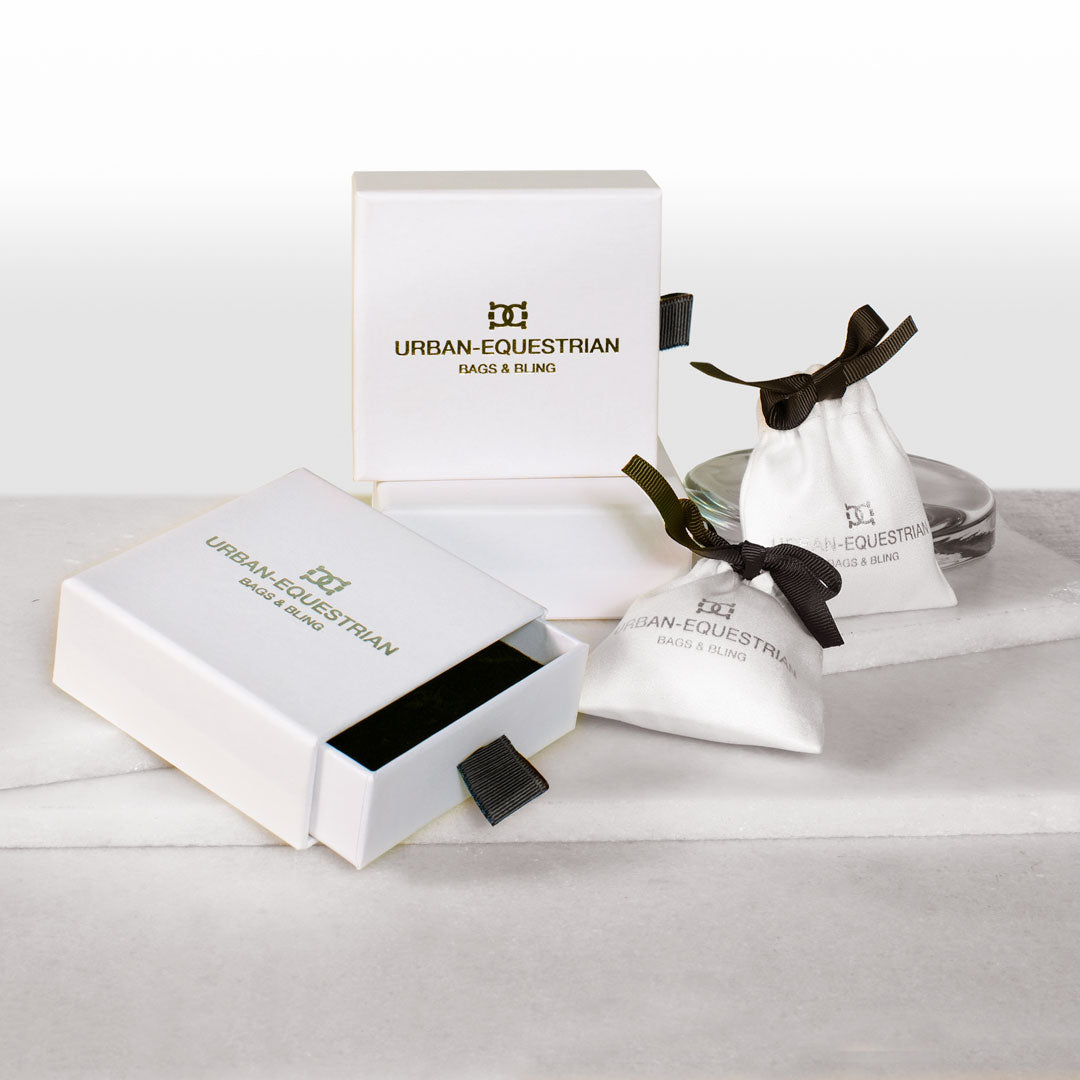 Colton - Diamond Cut Horseshoe Coin Earring in Silver