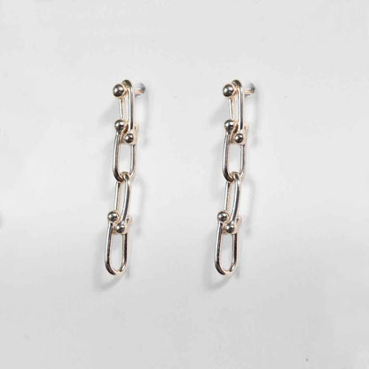 Bellamy - Horseshoe Link Earring in Silver