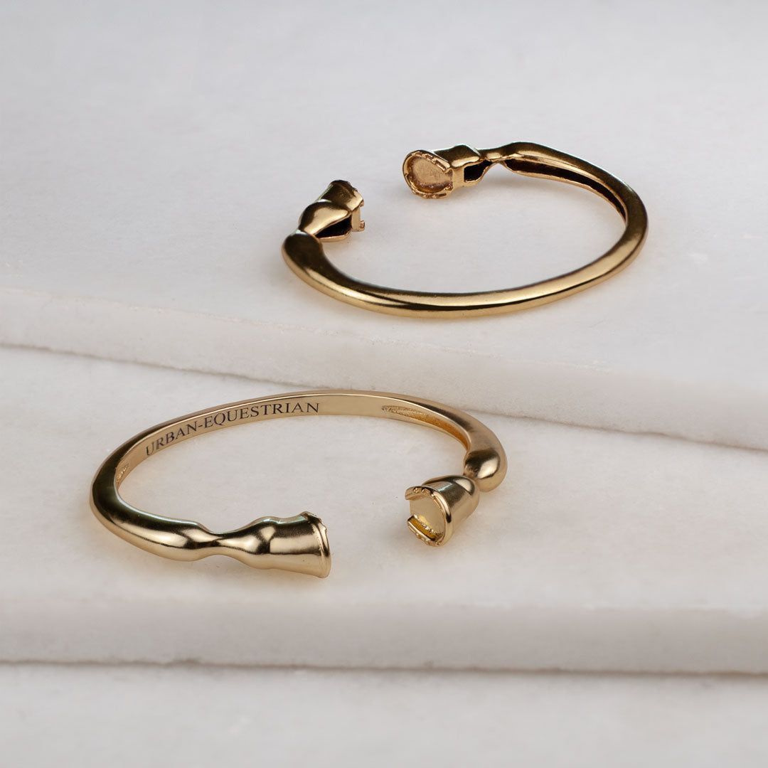 Cavallo - Horseshoe Equestrian Necklace in Gold