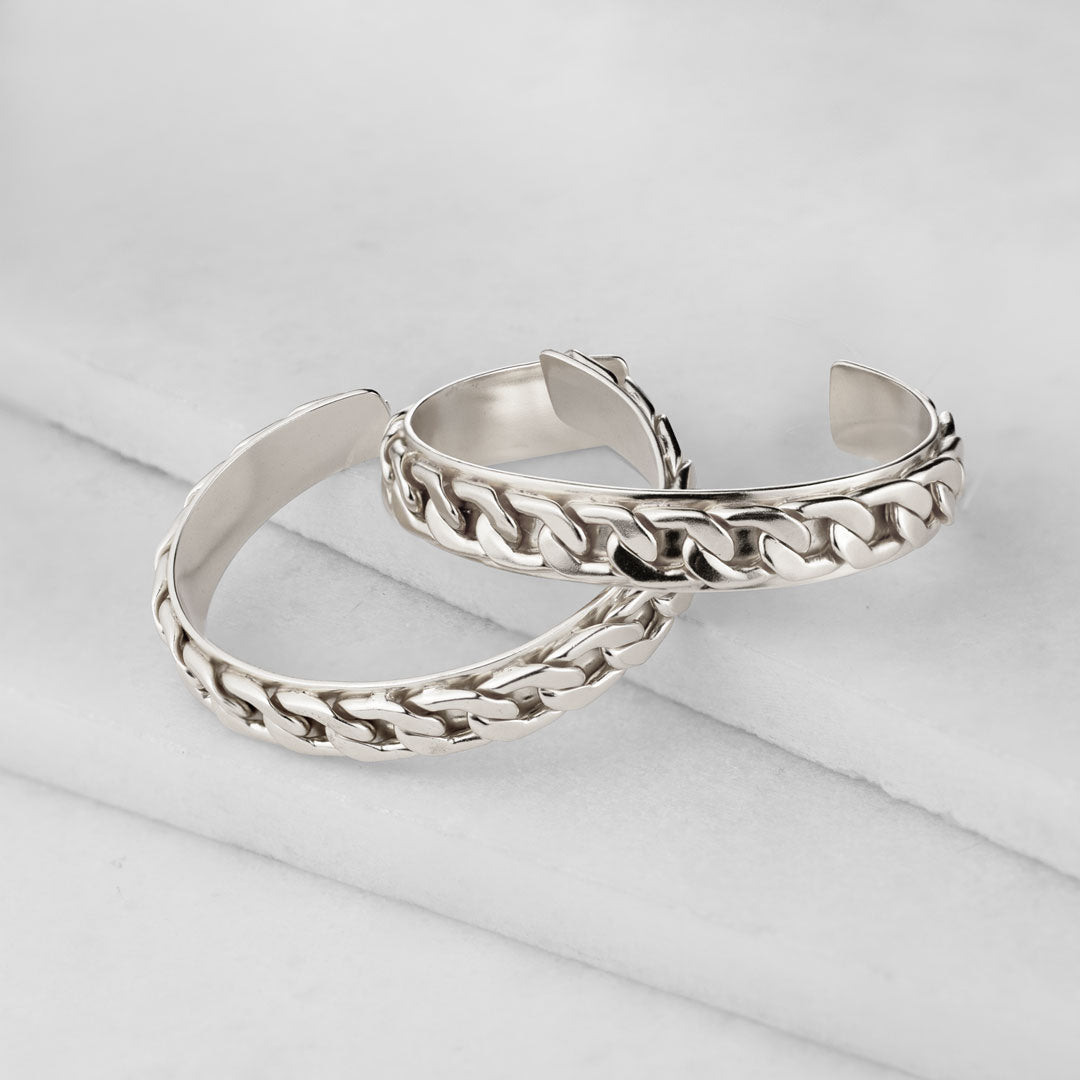 Cadence - Convertible Equestrian Curb Chain T-Bar Necklace in Silver