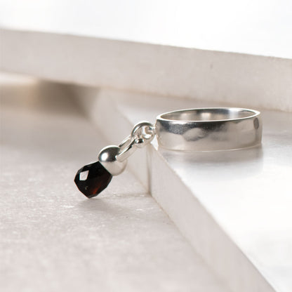 Adele - Black Onyx Equestrian Horse Bit Necklace in Silver