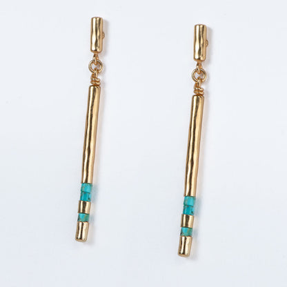 Prism - Turquoise Pave Horseshoe Earring