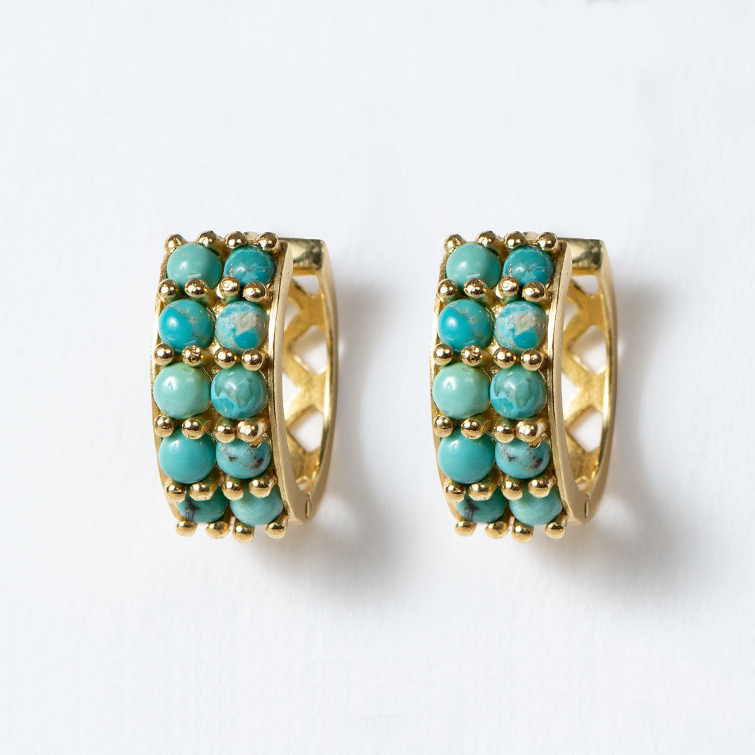 Prism - Turquoise Horseshoe Coin Earring
