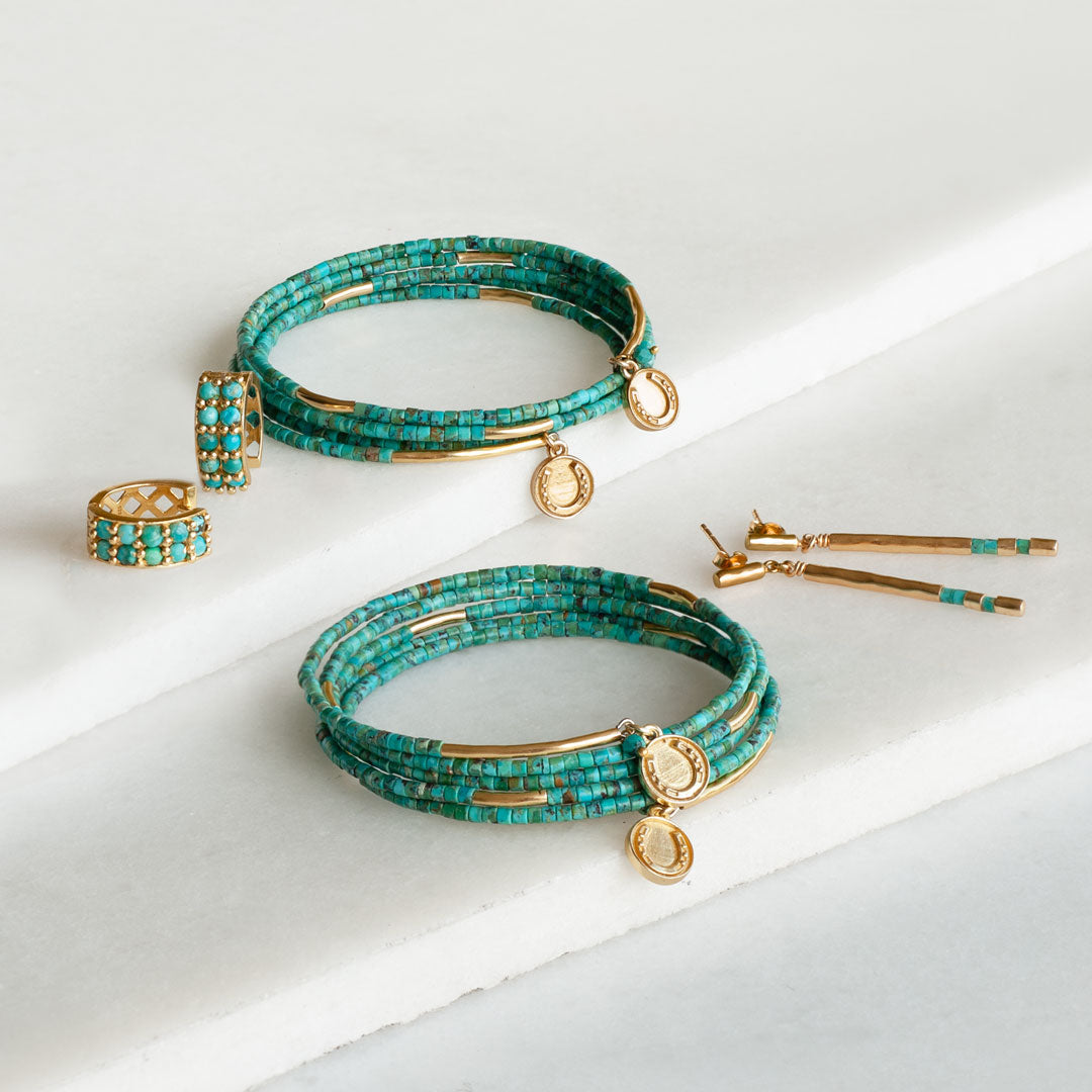 Prism - Linea Turquoise Equestrian Earring