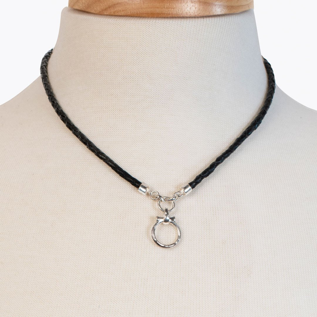 Aikon - Leather & Silver Equestrian Horse Bit Necklace