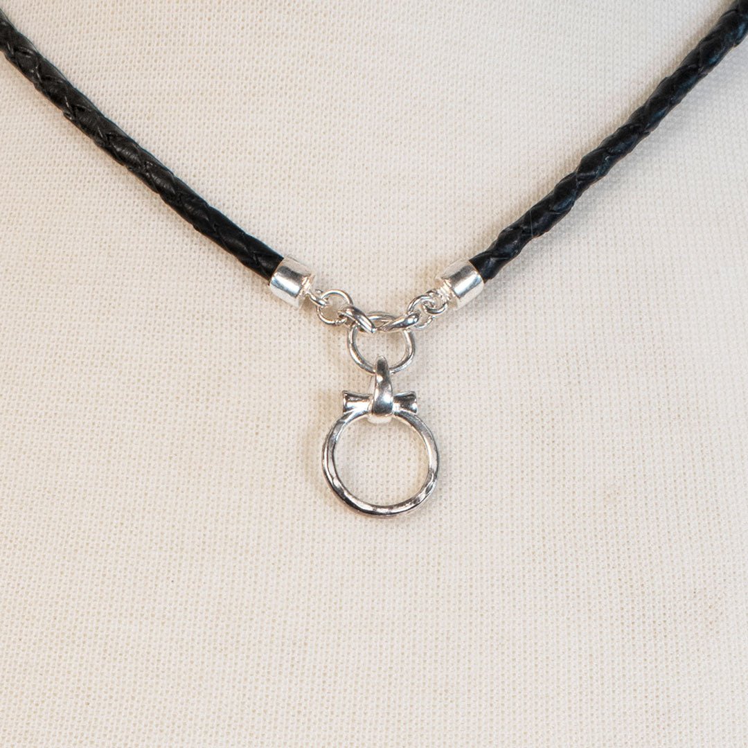 Aikon - Leather & Silver Equestrian Horse Bit Necklace