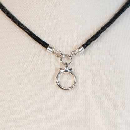 Aikon - Leather & Silver Equestrian Horse Bit Necklace