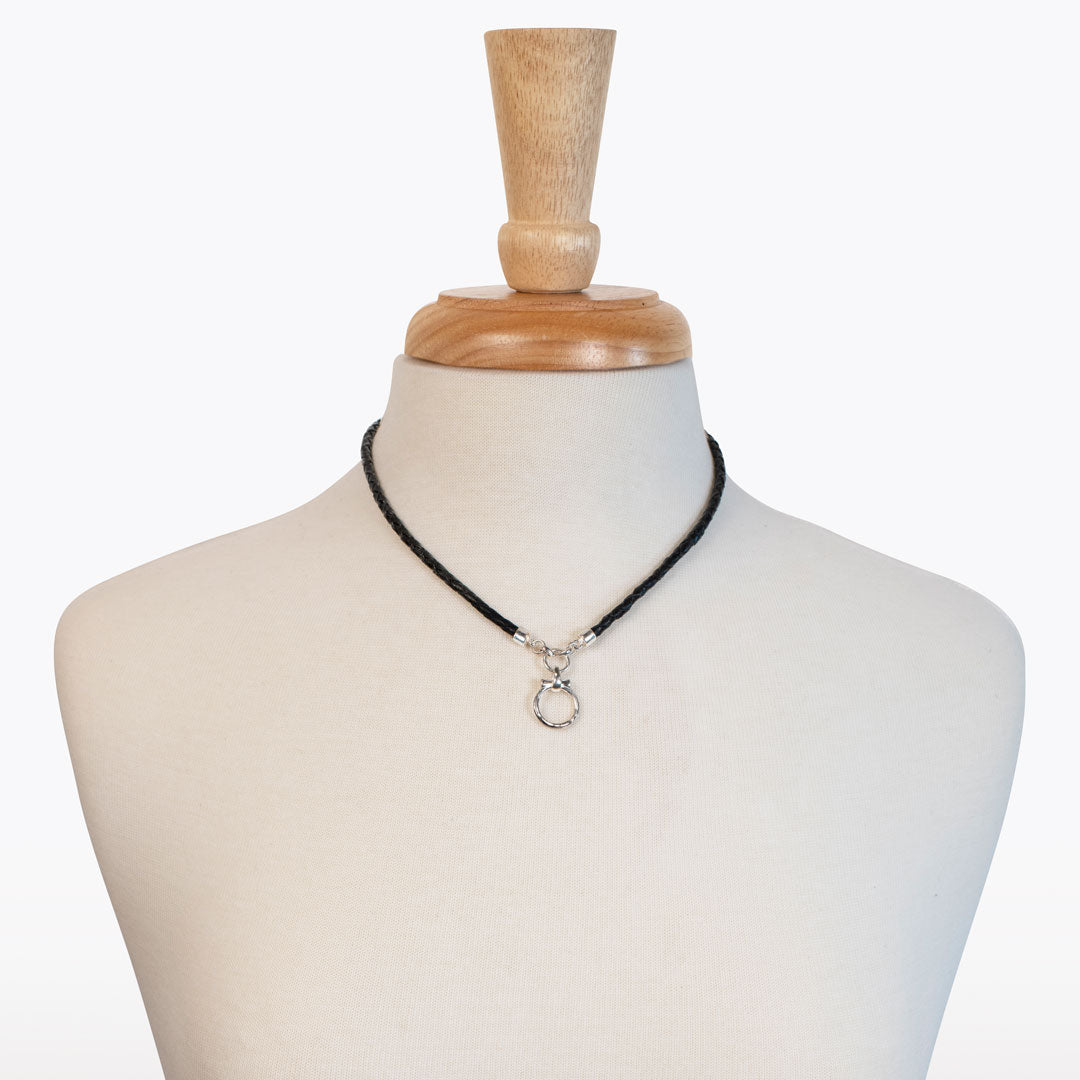 Aikon - Leather & Silver Equestrian Horse Bit Necklace
