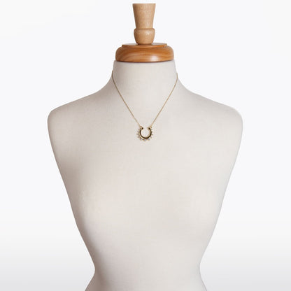Anola - Diamond Cut Horseshoe Necklace in Gold