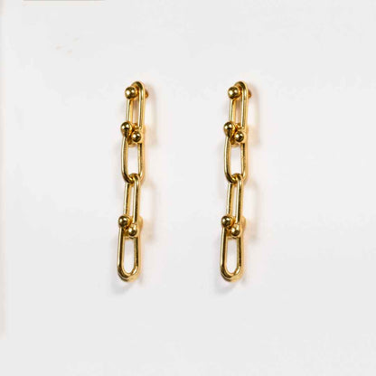 Bellamy - Horseshoe Link Equestrian Necklace in Gold