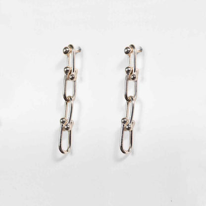 Bellamy - Horseshoe Link Equestrian Necklace in Silver
