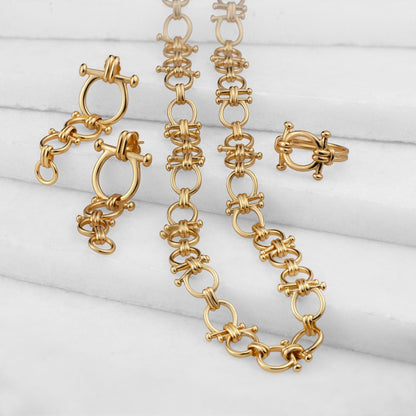 Bocara - Horse Bit Equestrian Ring in Gold