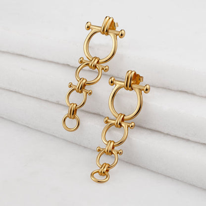 Bocara - Horse Bit Equestrian Earring in Gold