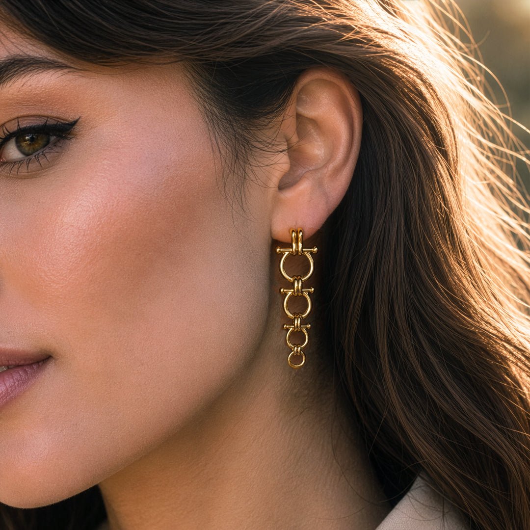 Bocara - Horse Bit Equestrian Earring in Gold