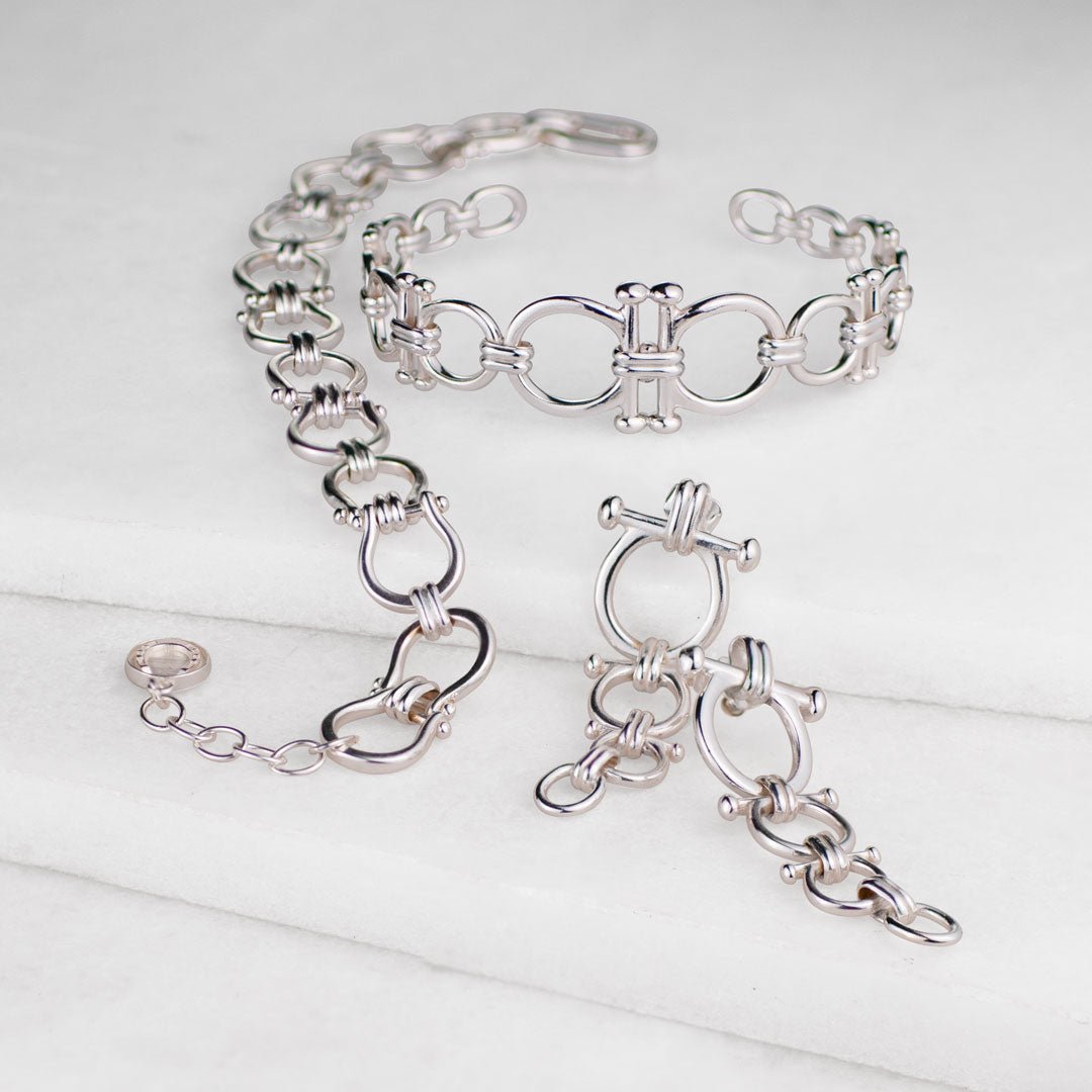 Bocara - Horse Bit Equestrian Earring in Silver
