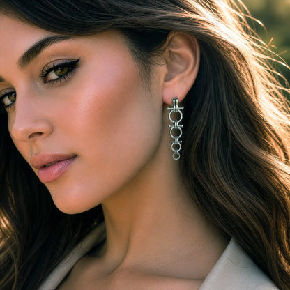 Bocara - Horse Bit Equestrian Earring in Silver