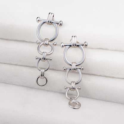 Bocara - Horse Bit Equestrian Earring in Silver