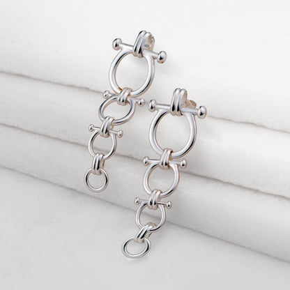 Bocara - Horse Bit Equestrian Earring in Silver