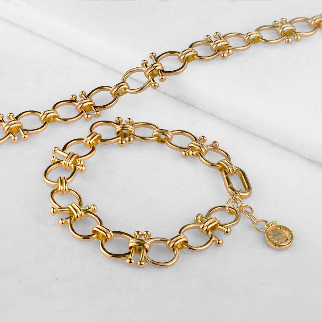 Bocara - Horse Bit Equestrian Link Bracelet in Gold