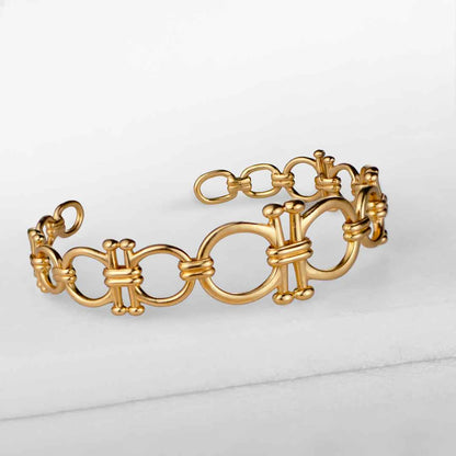 Bocara - Horse Bit Equestrian Wrist Cuff in Gold
