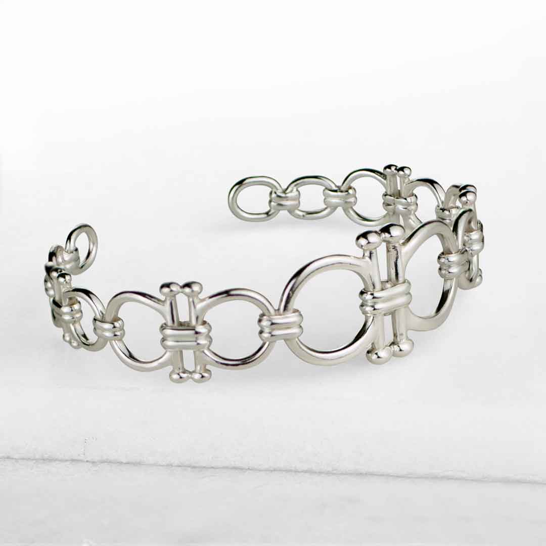 Bocara - Horse Bit Equestrian Wrist Cuff in Silver