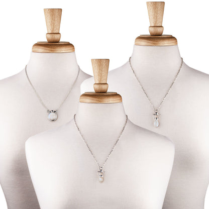 Droplette - Moonstone Horse Bit Equestrian Earring in Silver