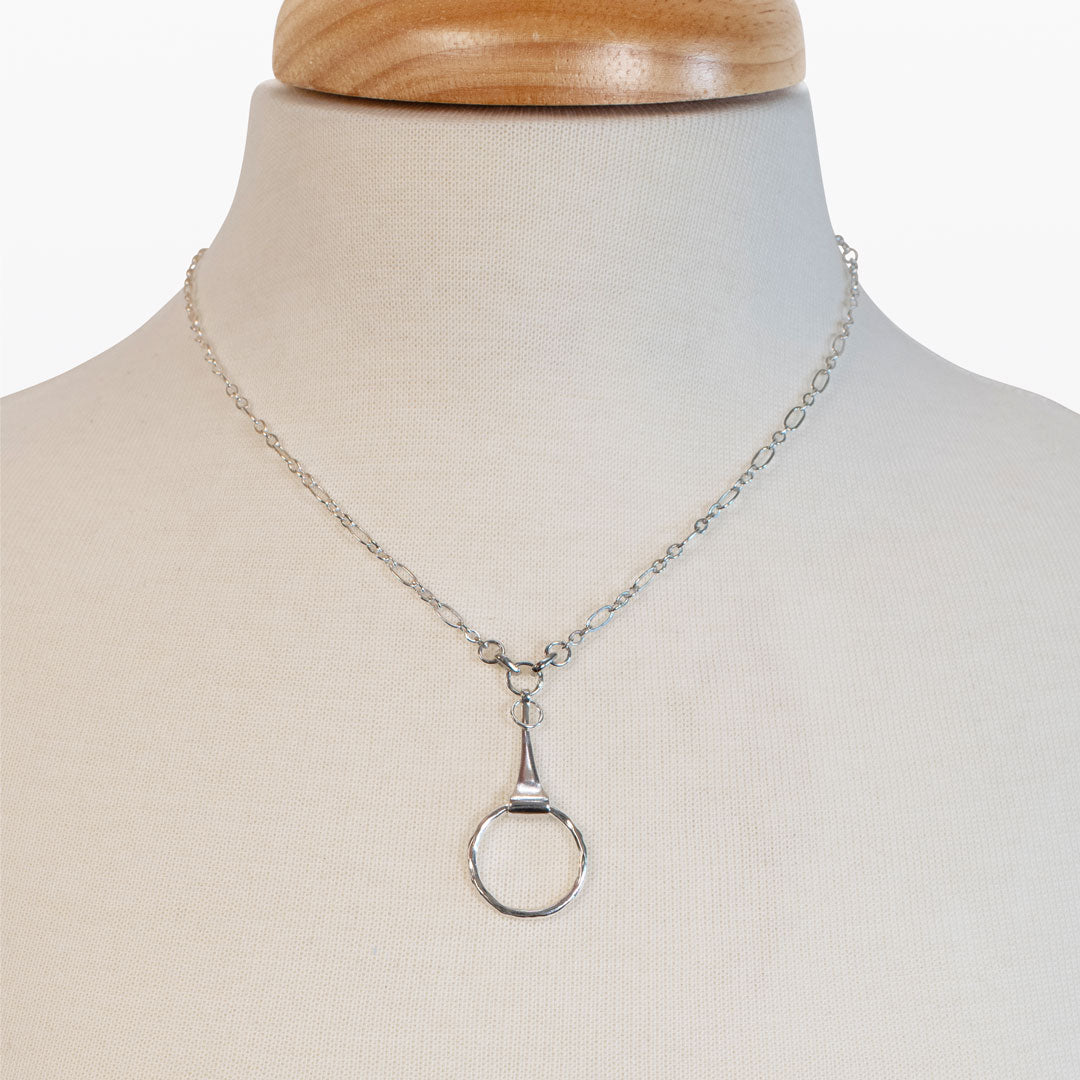 Camden- Equestrian Horse Bit Necklace in Silver