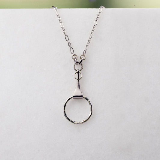 Camden- Equestrian Horse Bit Necklace in Silver