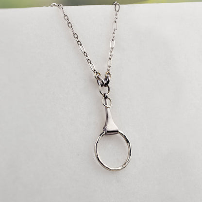 Camden- Equestrian Horse Bit Necklace in Silver