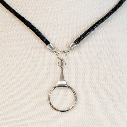 Camden - Leather & Silver Equestrian Horse Bit Necklace