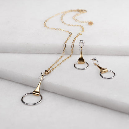Camden - Two Tone Equestrian Horse Bit Necklace