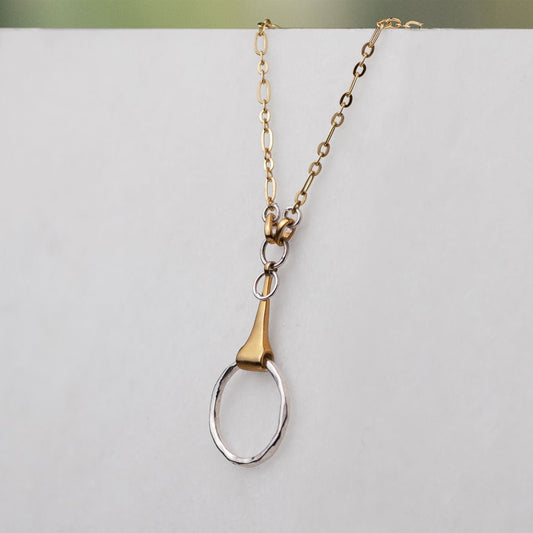 Camden - Two Tone Equestrian Horse Bit Necklace