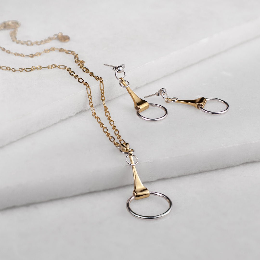 Camden - Two Tone Equestrian Horse Bit Necklace