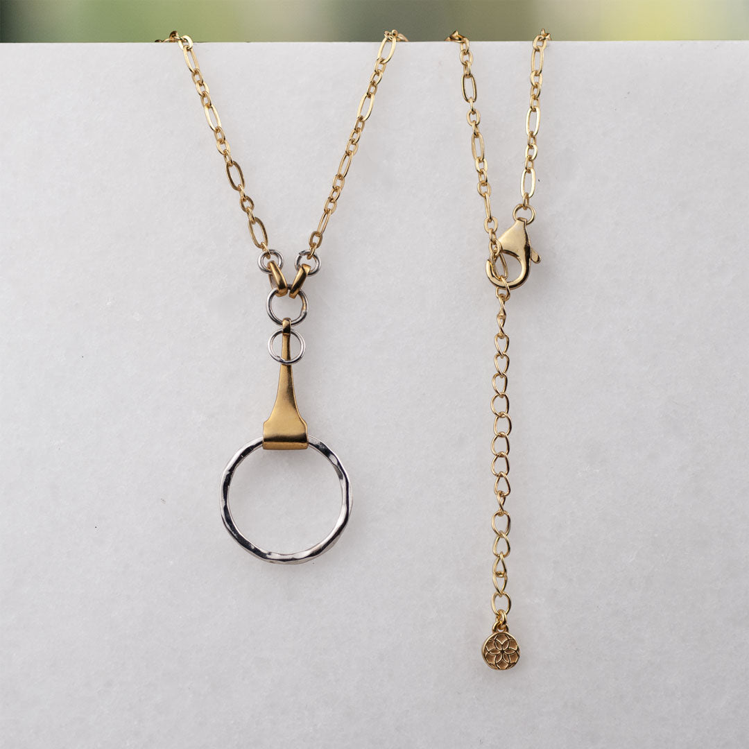 Camden - Two Tone Equestrian Horse Bit Necklace