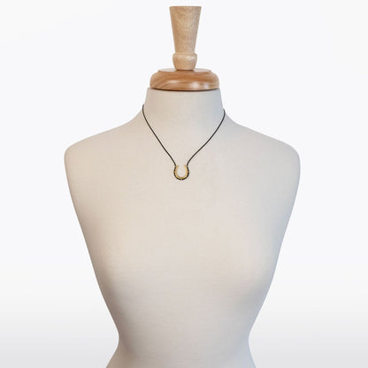 Canteen - Equestrian Horseshoe Necklace in Black & Gold