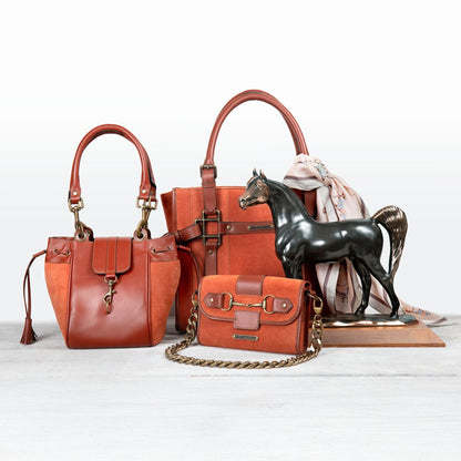 Cassidy - Luxury Leather Bucket Handbag in Black
