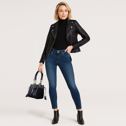 Cassidy - Luxury Leather Bucket Handbag in Black