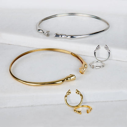 Cavallo - Horse Hoof Neck Cuff in Gold