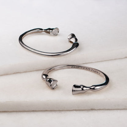 Cavallo - Moissanite Horseshoe Earring in Sterling Silver