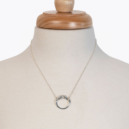 Cavallo - Moissanite Horseshoe Earring in Sterling Silver