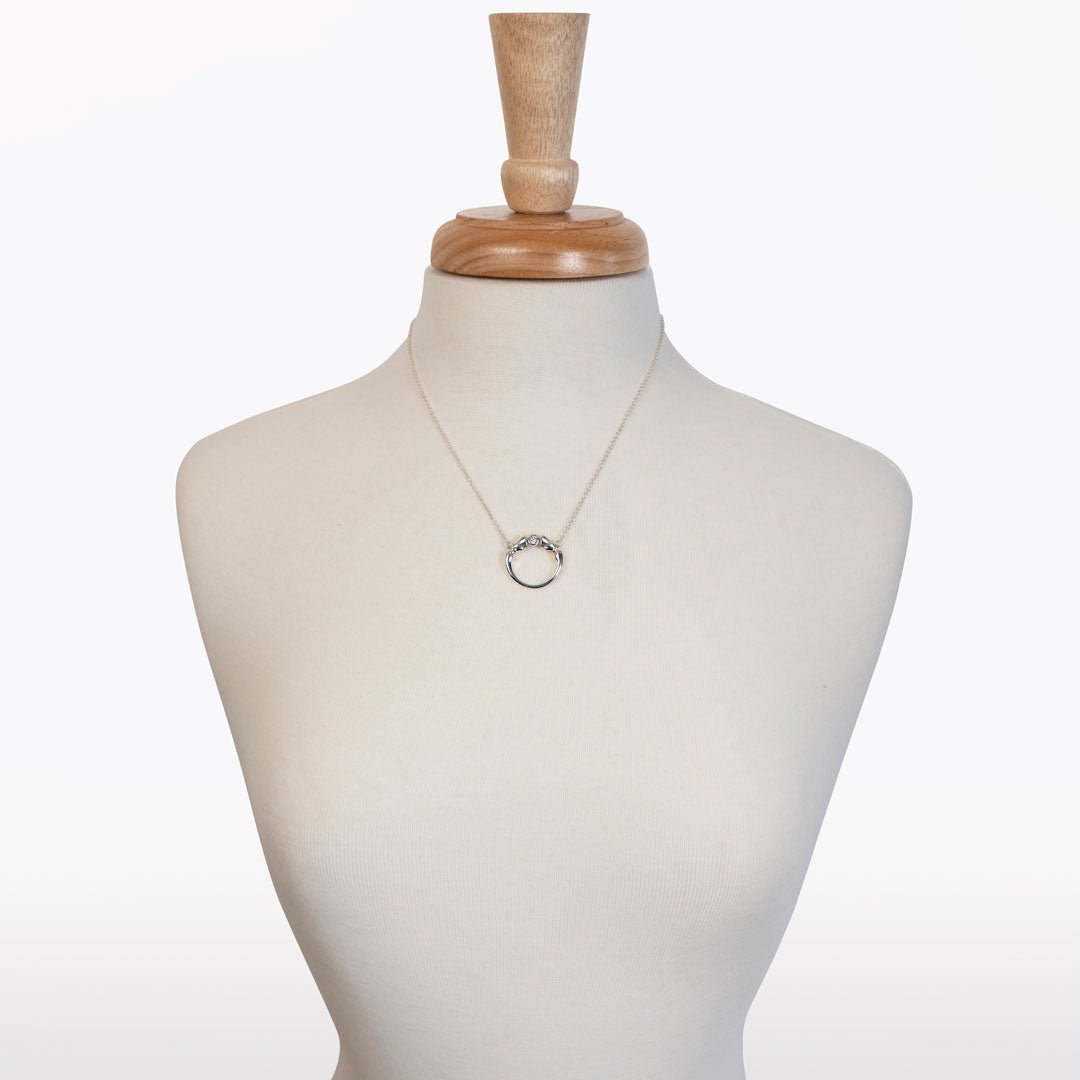 Cavallo - Moissanite Horse Hoof Necklace in Silver