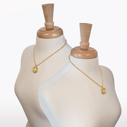 Chauncy Pave Equestrian Horseshoe Necklace in Gold