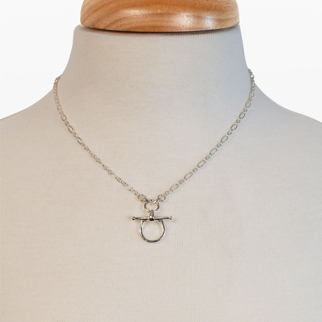 Chelsea - Equestrian Horse Bit Necklace in Silver