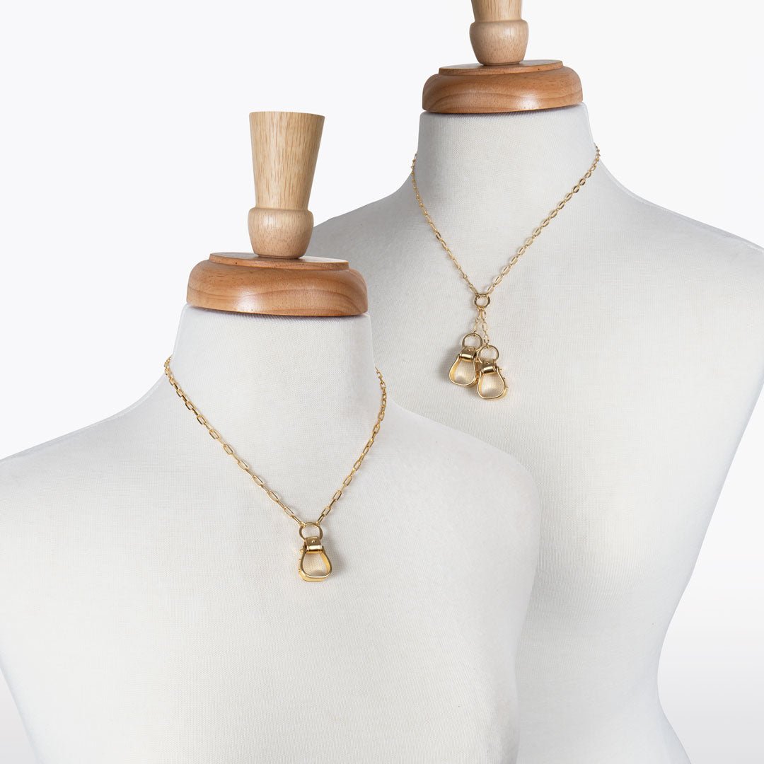 Cheyenne - Western Riding Stirrup Earring in Gold