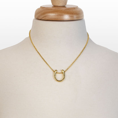 Classique - Equestrian Horseshoe Necklace in Gold