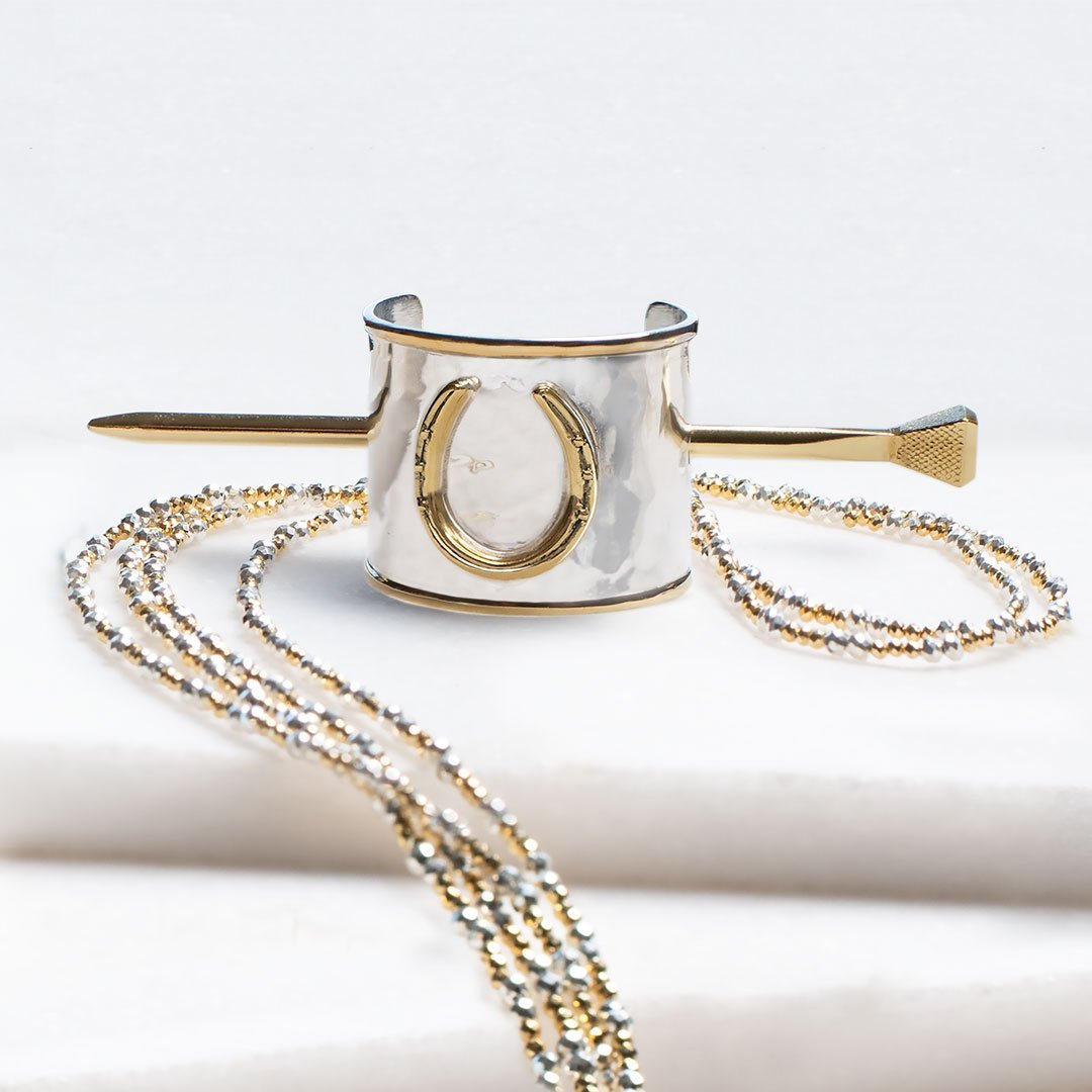 Cody - Horseshoe Ponytail Cuff in Two Tone