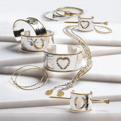 Cody - Horseshoe Wrist Cuff Bracelet in Two Tone