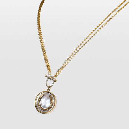 Cody - Double Sided T-Bar Horseshoe Charm Necklace