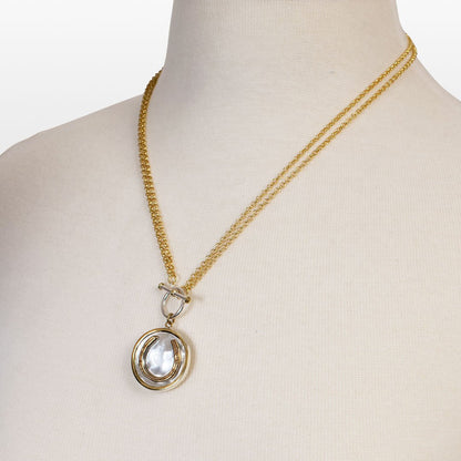 Cody - Double Sided T-Bar Horseshoe Charm Necklace