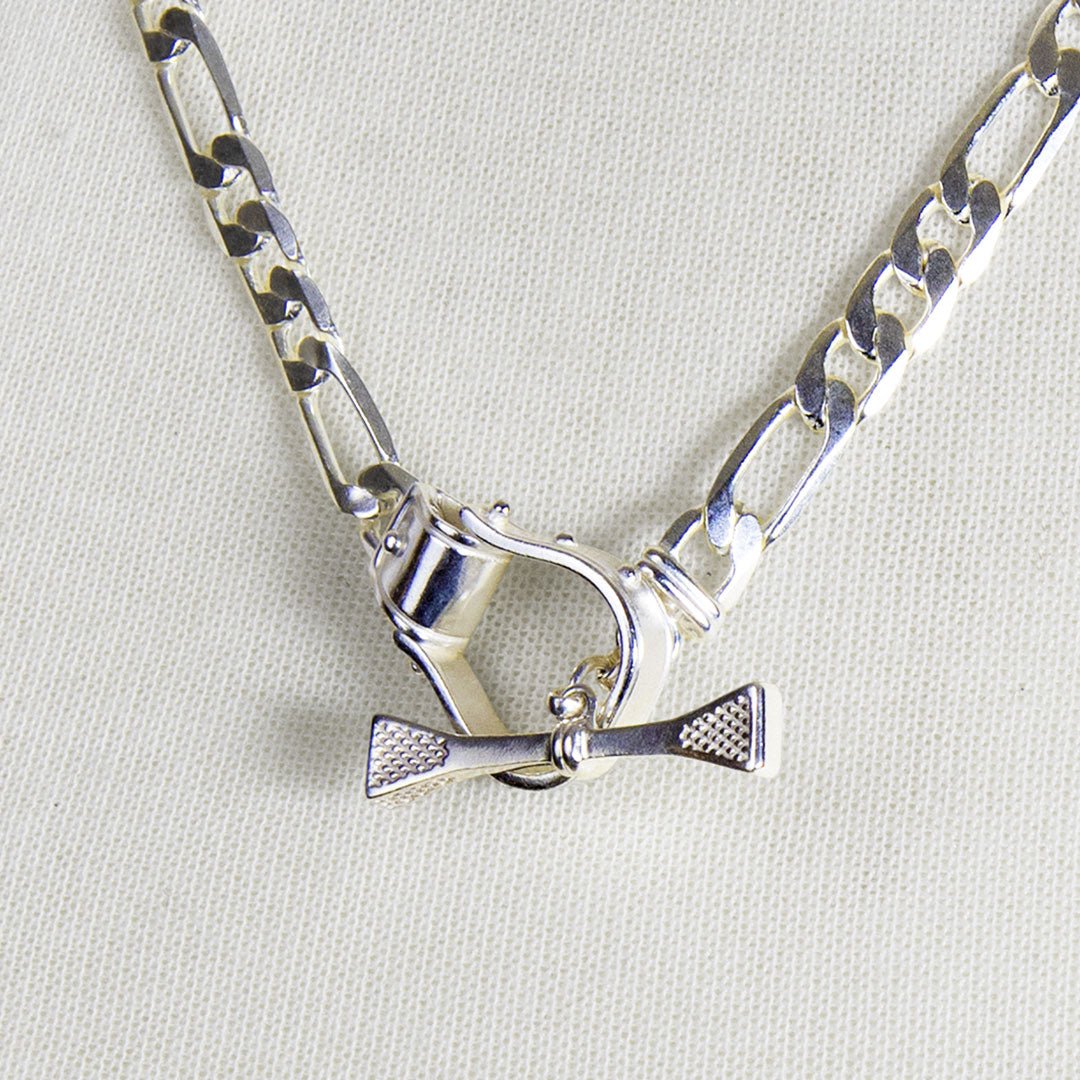 Cortina - Cuban Chain Western Necklace in Silver